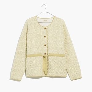 Madewell Green Floral Quilted Cotton Jacket Size Medium Cottagecore Garden Girl